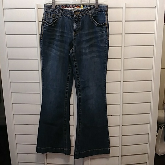 Jeans - Mudd Super Flare Young Adult Jeans Size 16 Reg - Picture 5 of 6